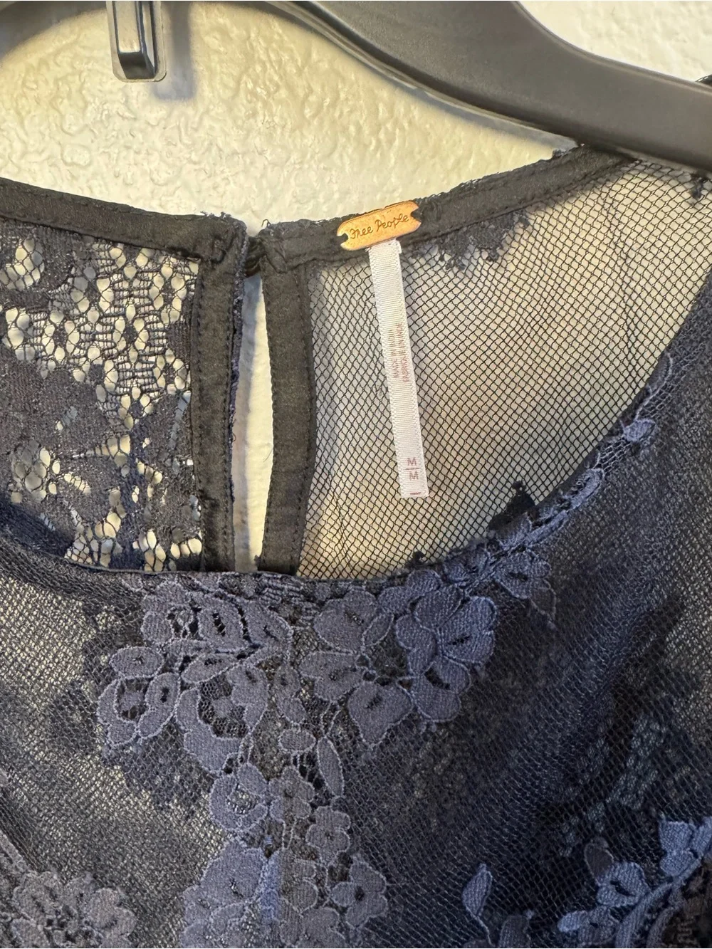 Free People sheer navy